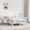 Image de vidaXL Cadre de lit avec tÃªte de lit sans matelas blanc 140x190 cm