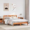 Image de vidaXL Cadre de lit sans matelas cire marron 150x200cm bois pin massif