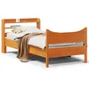 Image de vidaXL Cadre de lit avec tÃªte de lit cire marron 75x190 cm bois de pin
