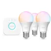 Image de Philips Hue White And Color Ambiance Kit De DÃ©marrage Essential : 3 Ampoules ConnectÃ©es E27 (806 Lm)