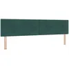 Image de vidaXL Headboard LED MatelassÃ© Vert FoncÃ© 100 cm Velours
