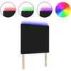 Image de vidaXL TÃªte de lit LED Design Lignes Noire 80 cm Tissu