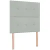 Image de vidaXL TÃªte de lit LED Gris clair 80 cm Velours