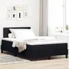 Image de vidaXL Lit Ã  sommier tapissier avec matelas Noir 120x190 cm Tissu