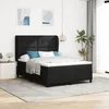 Image de Lit Box Spring vidaXL avec Matelas en Noir, 160x200 cm, Tissu
