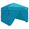 Image de Vidaxl Tente Ã Abri Bleu 250 X 250 X 227 / 236 / 245 Cm Tissu Oxford