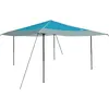 Image de Vidaxl Tente Ã Abri Bleu 400 X 400 X 227 / 236 / 245 Cm Tissu Oxford