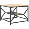 Image de Vidaxl Table Basse Avec ÃtagÃ¨re En ChÃªne De Sonoma Â¿ 51 X 50 X 40 Cm Â¿ FabriquÃ©e En Bois D'ingÃ©nierie