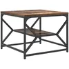 Image de Table Basse Vidaxl Avec ÃtagÃ¨re En ChÃªne FumÃ© 51x50x40 Cm En Bois D'ingÃ©nierie