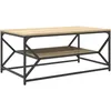 Image de Vidaxl Table Basse Avec ÃtagÃ¨re ChÃªne Sonoma 90x50x40 Cm Bois D'ingÃ©nierie