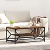 Image de Table Basse Vidaxl Avec ÃtagÃ¨re En Bois Vintage 90x50x40 Cm En Bois D'ingÃ©nierie
