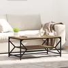Image de Table Basse Vidaxl Avec ÃtagÃ¨re En ChÃªne Artisan, 90x50x40 Cm, En Bois D'ingÃ©nierie