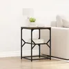 Image de Table D'appoint Vidaxl ChÃªne FumÃ© 41x40x60 Cm Bois ReconstituÃ©