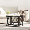 Image de Table basse vidaXL Noir ChÃªne 80x80x42 cm en bois d'ingÃ©nierie