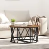 Image de Table Basse Vidaxl En ChÃªne FumÃ© 80x80x42 Cm En Bois D'ingÃ©nierie