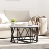 Image de Table basse vidaXL grise Sonoma 80x80x42 cm en bois composite
