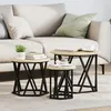Image de Tables d'appoint empilables 3 pcs ChÃªne Sonoma en bois agglomÃ©rÃ©