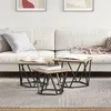 Image de Tables D'appoint Vidaxl 3 Pcs En Bois D'ingÃ©nierie ChÃªne Sonoma