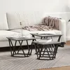 Image de Tables d'appoint vidaXL 3 pcs Gris Sonoma en bois d'ingÃ©nierie