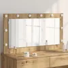 Image de vidaXL Miroir de vanitÃ© ChÃªne fait main Bois et verre 100 x 55 cm