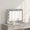 Image de vidaXL Miroir de vanitÃ© Gris Sonoma MDF, Verre 60 x 45 x 18 cm