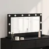 Image de vidaXL Miroir de vanitÃ© ChÃªne noir Bois de chÃªne noir, Verre Moyen