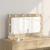 Image de vidaXL Miroir de vanitÃ© ChÃªne Sonoma Bois d'ingÃ©nierie, Verre