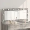 Image de vidaXL Miroir de vanitÃ© Gris Sonoma Bois d'ingÃ©nierie, Verre de sÃ©curitÃ©