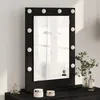 Image de vidaXL Miroir de Coiffure ChÃªne Noir Bois 70 x 50 x 18 cm