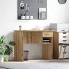 Image de Vidaxl Bureau Avec Rangement ChÃªne Artisanal 90x49.5x75 Cm Bois D'ingÃ©nierie