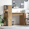 Image de Vidaxl Bureau Avec Rangement ChÃªne Artisanal 113x54x120 Cm Bois D'ingÃ©nierie