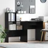 Image de Vidaxl Bureau ChÃªne Noir 131,5 X 50 X 106,5 Cm Bois D'ingÃ©nierie