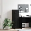 Image de vidaXL Buffet en chÃªne noir ChÃªne noir MDF et placage en bois Moyen