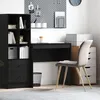 Image de vidaXL Bureau d'Ã©criture en chÃªne noir ChÃªne noir Bois d'ingÃ©nierie