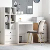 Image de vidaXL Bureau d'Ã©criture Blanc Bois d'ingÃ©nierie 60 x 50 x 76 cm Durable