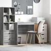 Image de vidaXL Bureau d'Ã©criture gris Gris sonoma Panneau de particules