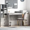 Image de vidaXL Bureau ordi Gris bÃ©ton Panneau MDF 90 x 50 x 76 cm Bureau ordi