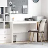 Image de vidaXL Bureau d'Ã©criture Blanc Panneau de particules 100 x 50 x 76 cm