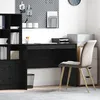 Image de vidaXL Bureau d'Ã©criture ChÃªne noir Bois d'ingÃ©nierie 100 x 50 x 76 cm