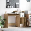 Image de Vidaxl Bureau Avec Rangement ChÃªne Artisanal 120,5 X 44 X 88,5 Cm Bois D'ingÃ©nierie