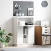 Image de vidaXL Bureau d'Ã©criture blanc Blanc Bois d'ingÃ©nierie Moyen