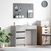 Image de vidaXL Bureau d'Ã©criture gris Grey Sonoma Bois d'ingÃ©nierie Moyen