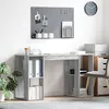 Image de vidaXL bureau d'ordinateur gris sonoma gris sonoma panneau de particules