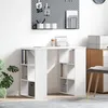 Image de vidaXL Bureau d'Angle Blanc Blanc MDF Moyen Rangement