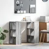 Image de vidaXL Bureau d'angle Gris Sonoma Panneau de particules Moyen