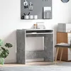 Image de vidaXL Bureau en bÃ©ton gris Panneau de particules Bureau moderne