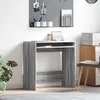 Image de Vidaxl Bureau D'ordinateur Gris Sonoma Bois D'ingÃ©nierie Compact Simple