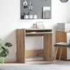 Image de Vidaxl Bureau D'ordinateur ChÃªne Artisan Bois D'ingÃ©nierie Standard