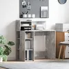 Image de vidaXL Bureau avec rangement Gris bÃ©ton 90x48x101.5 cm Bois d'ingÃ©nierie