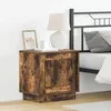 Image de Vidaxl Tables De Chevet Set De 2 ChÃªne FumÃ© Bois D'ingÃ©nierie